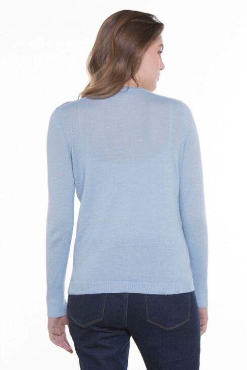 Briana Lightweight Cashllama Crew-Neck Sweater