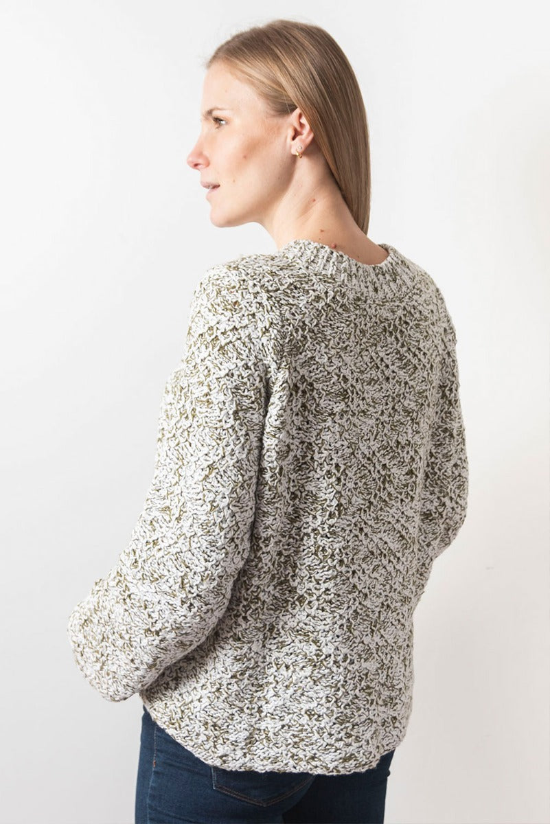 Marled Cotton Fitted Sweater