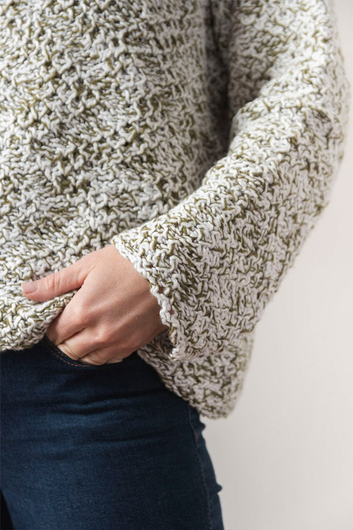 Marled Cotton Fitted Sweater