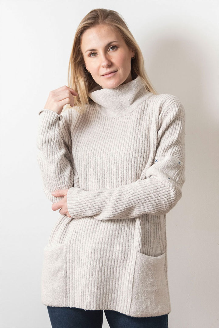 Pocket Turtleneck Cotton Fitted Sweater