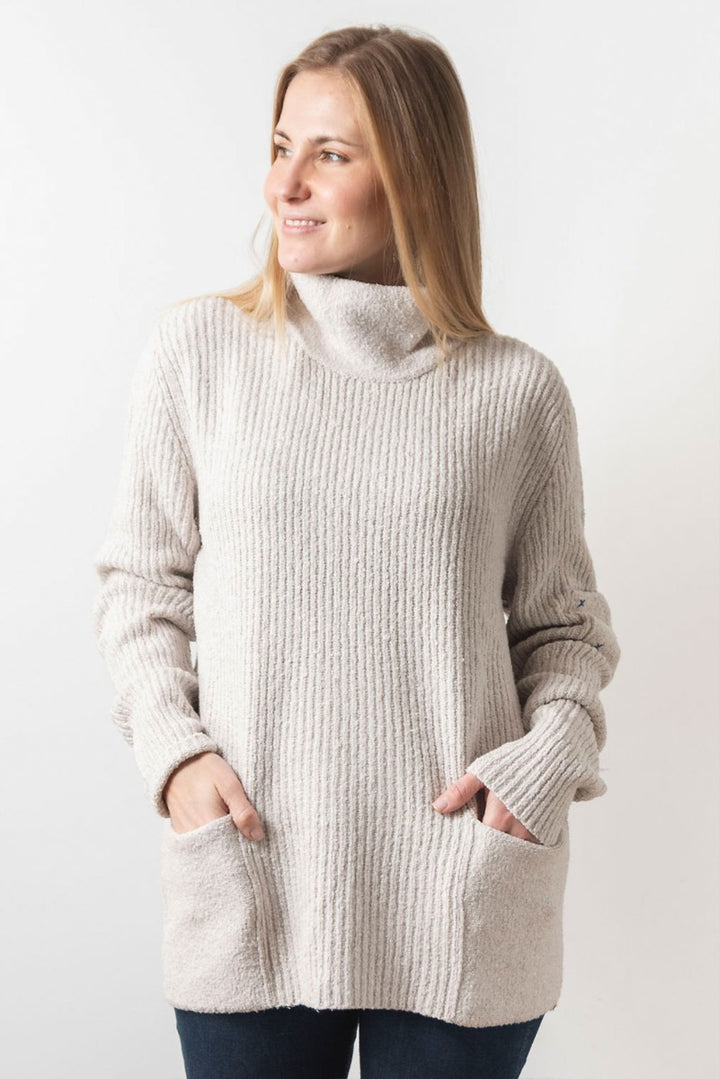 Pocket Turtleneck Cotton Fitted Sweater