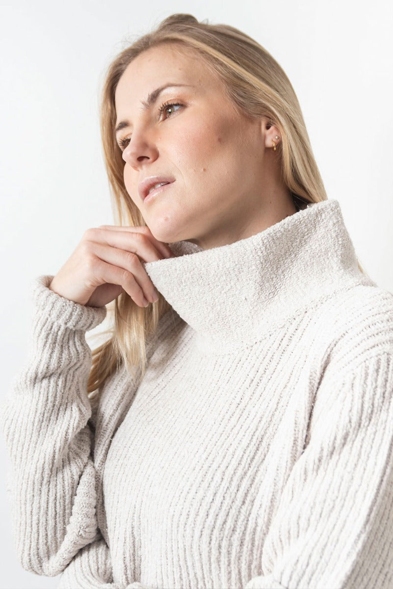 Pocket Turtleneck Cotton Fitted Sweater