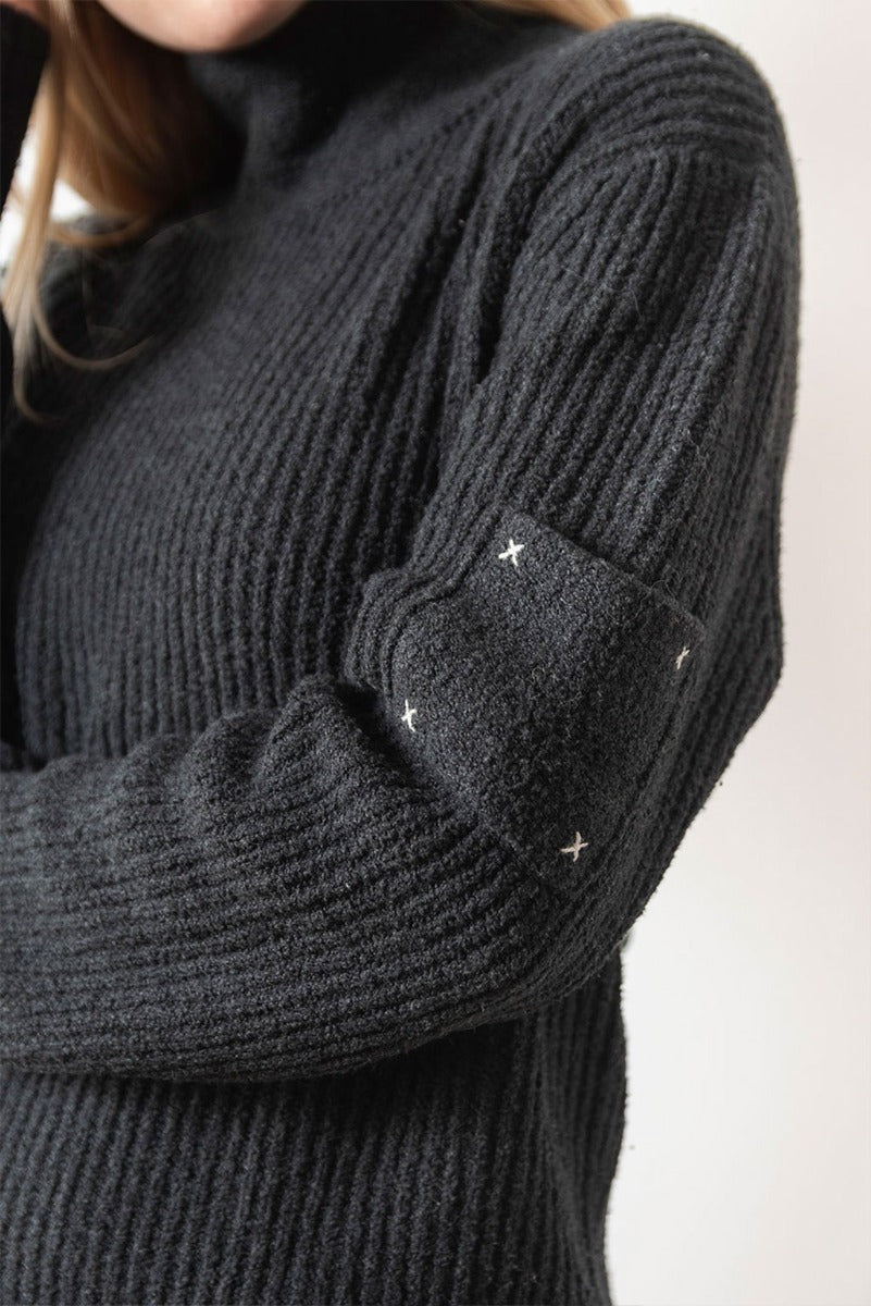 Pocket Turtleneck Cotton Fitted Sweater