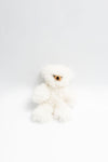 White Baby Alpaca Fur Teddy Bear - Small