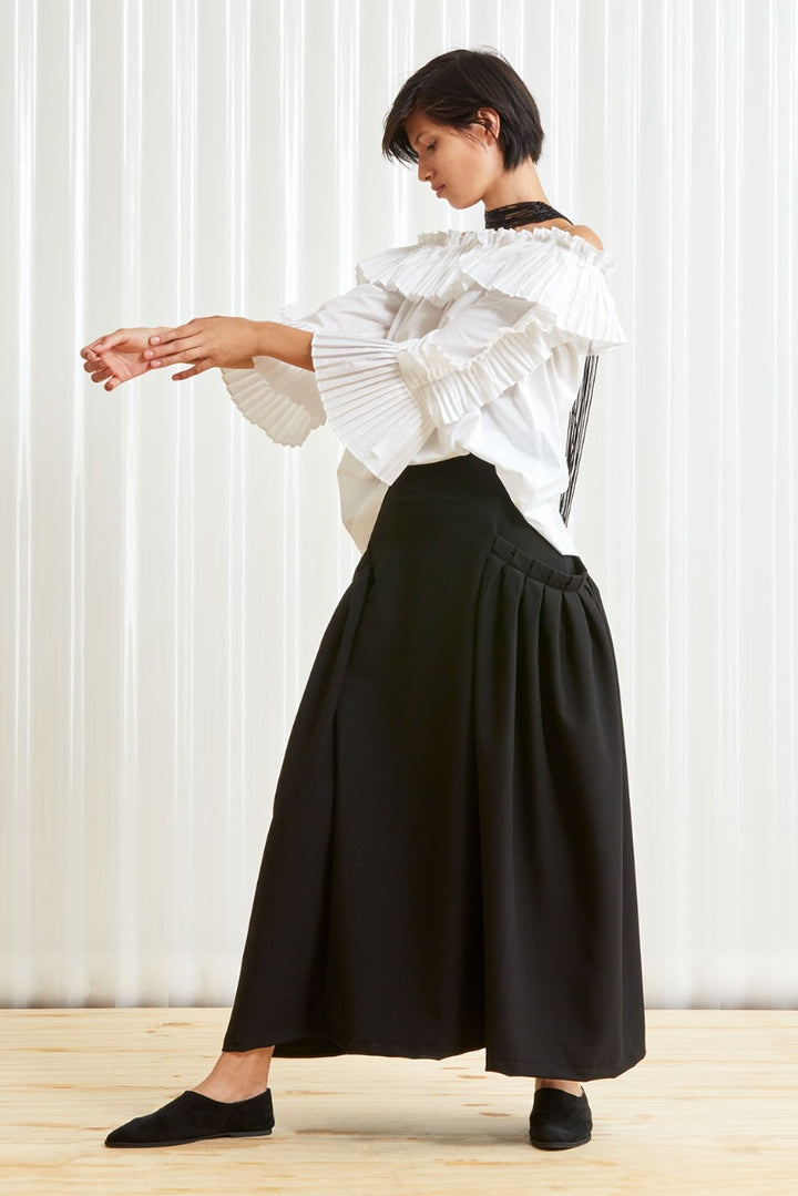 Pleats Cotton Blouse